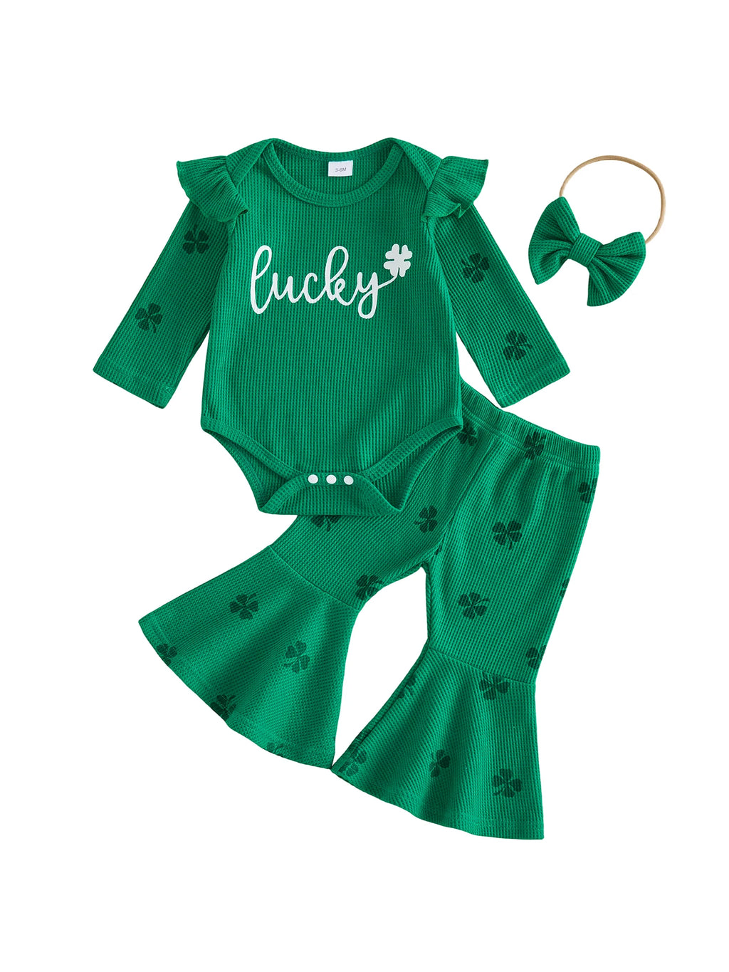Lioraitiin Baby Girls Irish Day Outfits Long Sleeve O Neck Letter