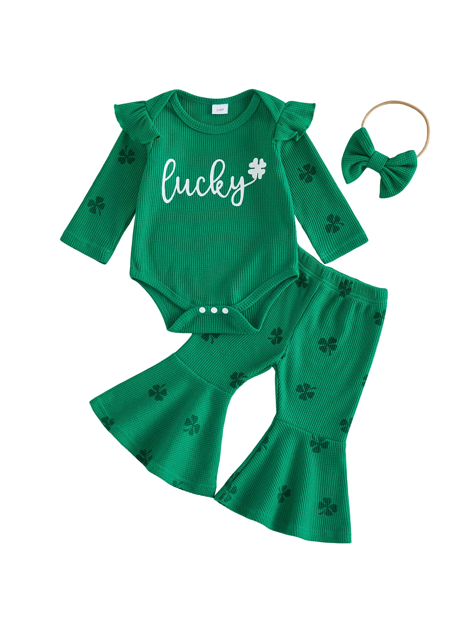 Lioraitiin Baby Girls Irish Day Outfits Long Sleeve O Neck Letter