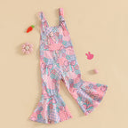 Lioraitiin 6M-4Y Baby Girl Easter Rompers Sleeveless Floral Print