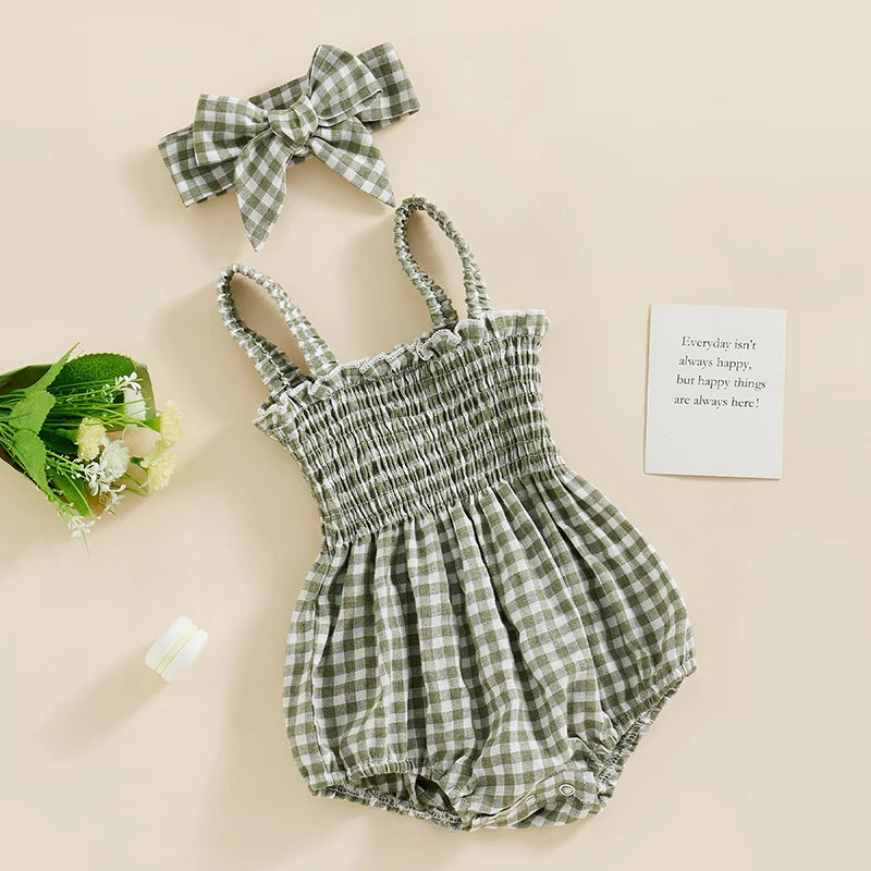Lioraitiin 0-18M Newborn Infant Baby Girl Fashion Bodysuit Sleeveless
