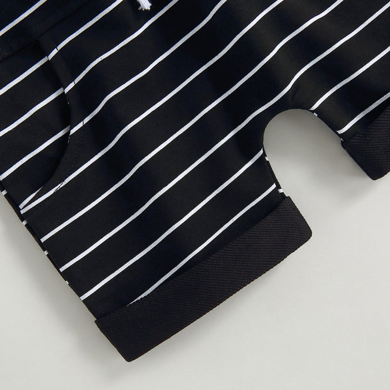 Lioraitiin 0-4Years Kids Baby Boy 2Pcs Outfits Striped Sleeveless