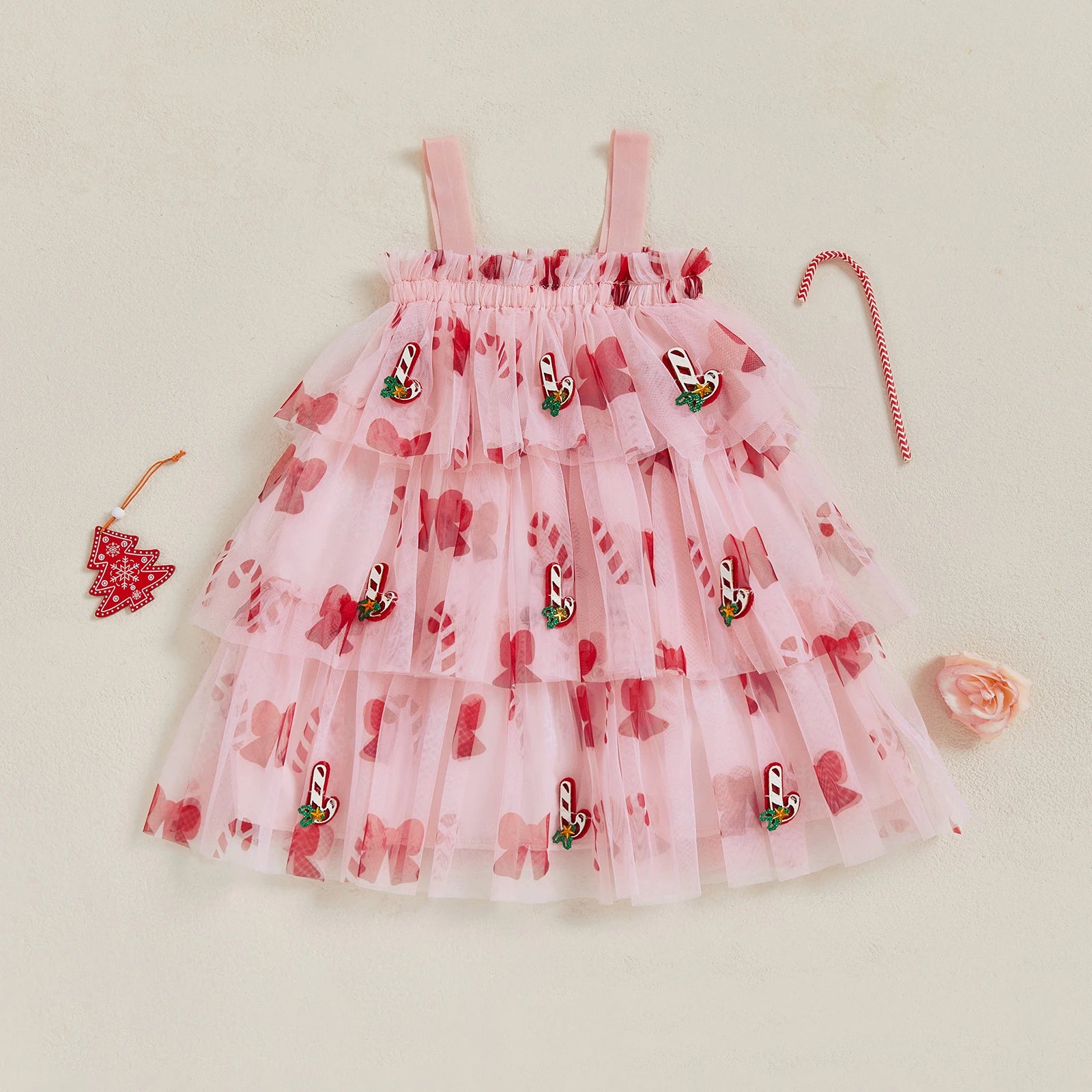 Lioraitiin Toddler Baby Girl Christmas Dress Santa Claus Print