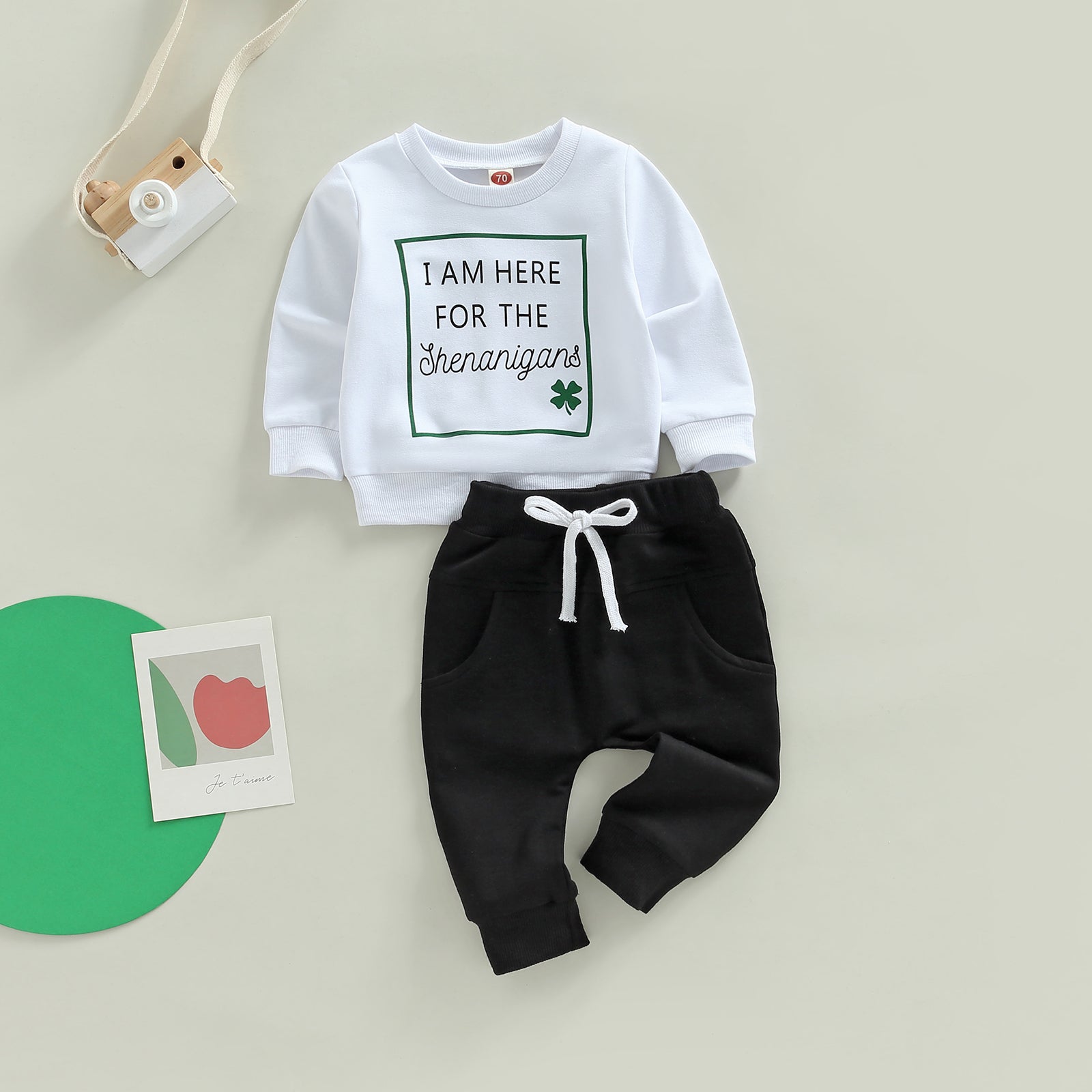 Lioraitiin 0-3Years Toddler Boys Outfit Sets St. Patrick's Day Long