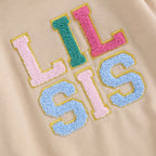 Lioraitiin 0-18M Infant Girl Sweatshirts Bodysuit Letter Embroidery