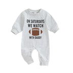 Lioraitiin 0-18M Infant Baby Girl Boy Romper Soccer Letter Print Long